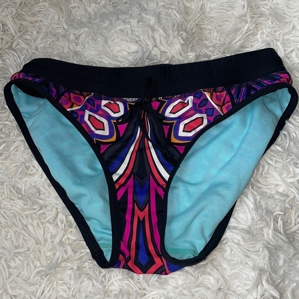 Athleta Printed Drawstring Swim Bikini Bottom Size XS - Picture 1 of 4